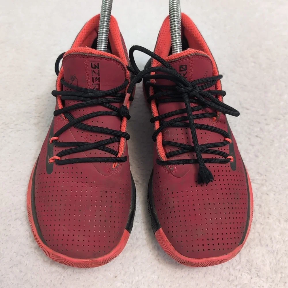 Under Armour Shoes Youth 4.5 Curry 3Zero 3 GS Sneakers‎ Red Athletic 3022117-601